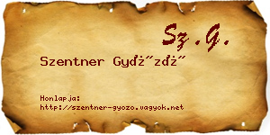 Szentner Győző névjegykártya