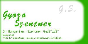 gyozo szentner business card